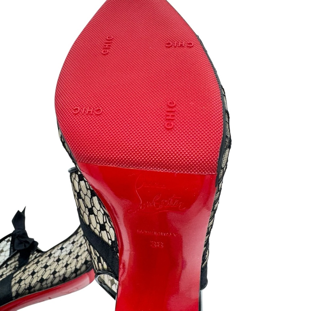 Christian Louboutin Directoire Lace Up Black Pumps Size 38 - Picture 11 of 13